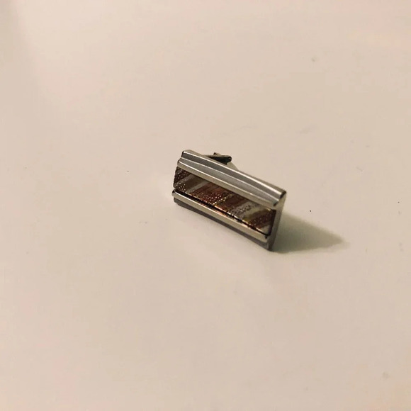 Vintage  Cuff Links Tie Clip and Lapel Pin and Chain - Picture 7 of 16